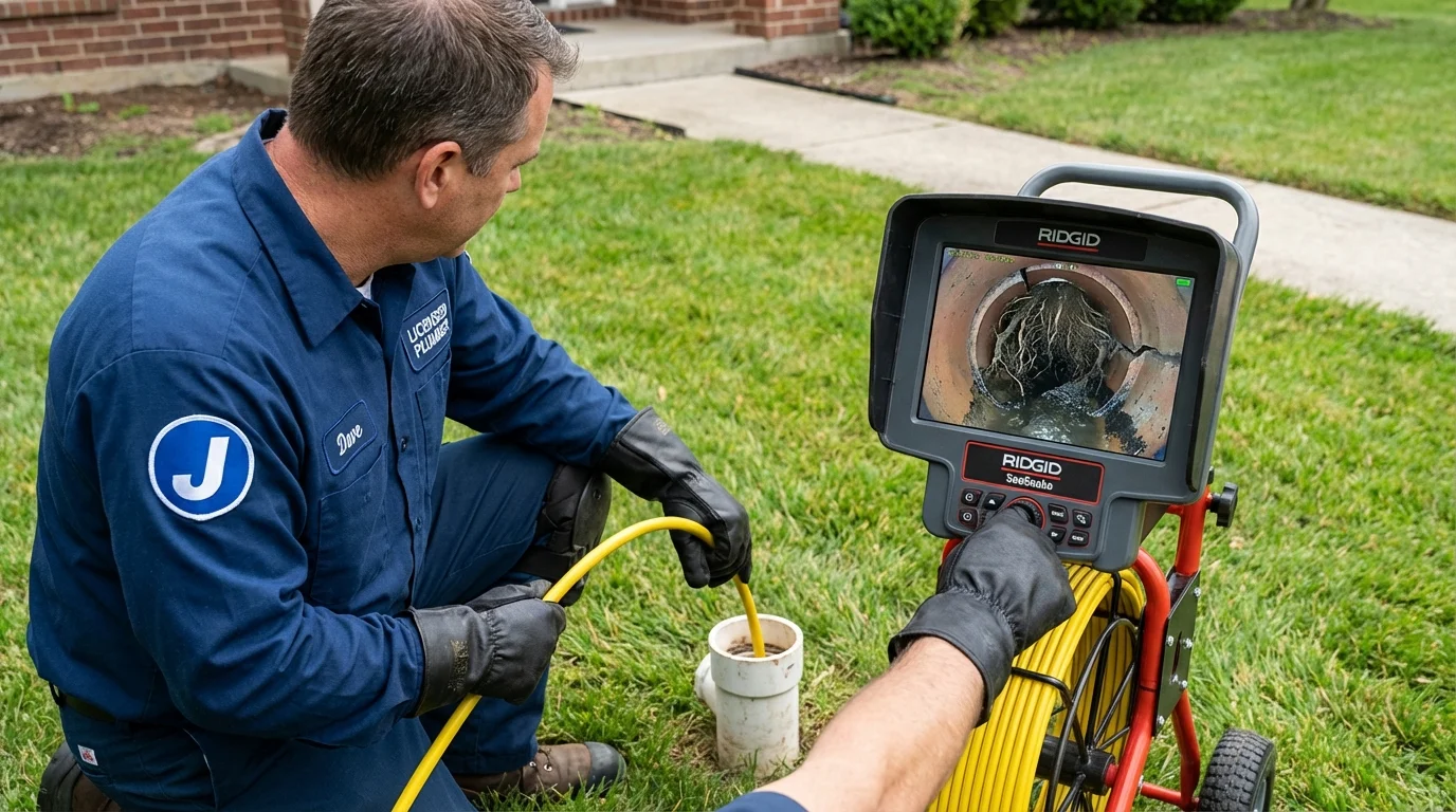 Sewer camera inspection being performed by Johns Plumbing LLC in Sabana Seca